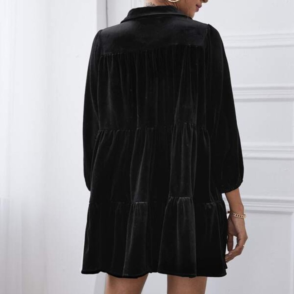 CHIC DOLLZ  Velvet High Waist button down Shirt Sm - Picture 4 of 6